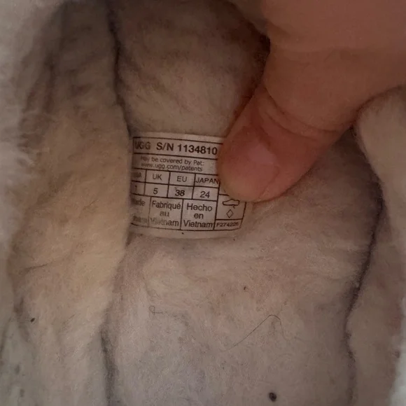 UGG Women's Brown and Cream Shearling Slippers - Picture 3 of 3